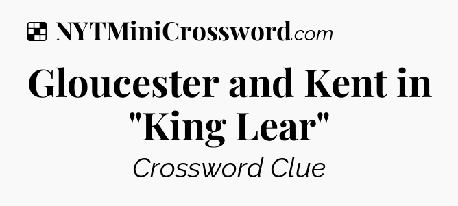 Solution: Gloucester and Kent in 