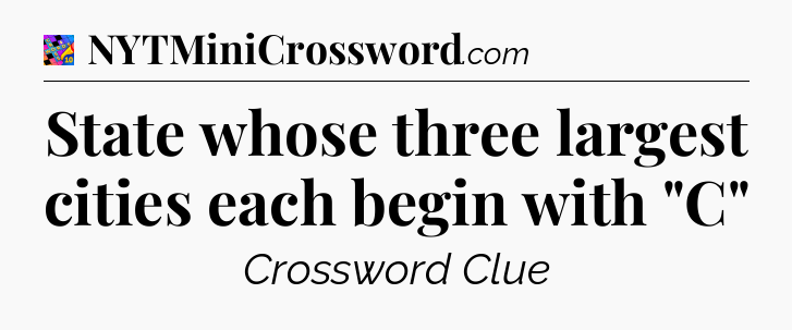 State whose three largest cities each begin with 