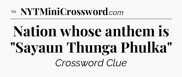 Nation whose anthem is 