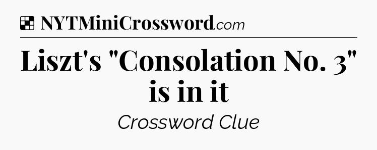 Solution: Liszt's 