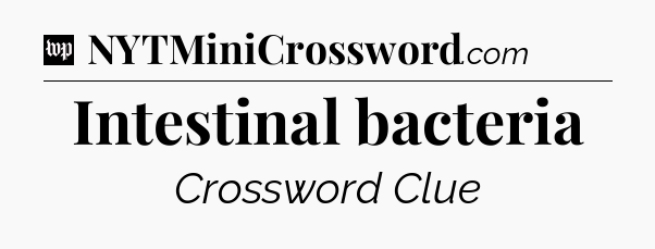 Intestinal bacteria Crossword Clue