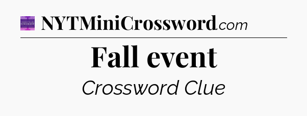 Fall event - Thomas Joseph Crossword