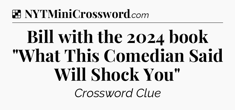 Solution: Bill with the 2024 book 