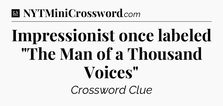 Impressionist once labeled 