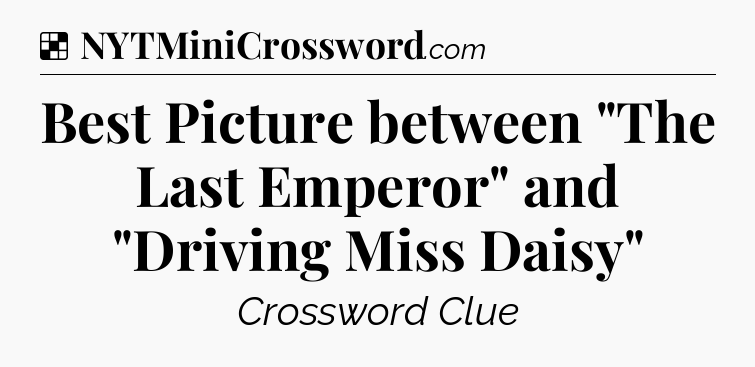 Solution: Best Picture between 