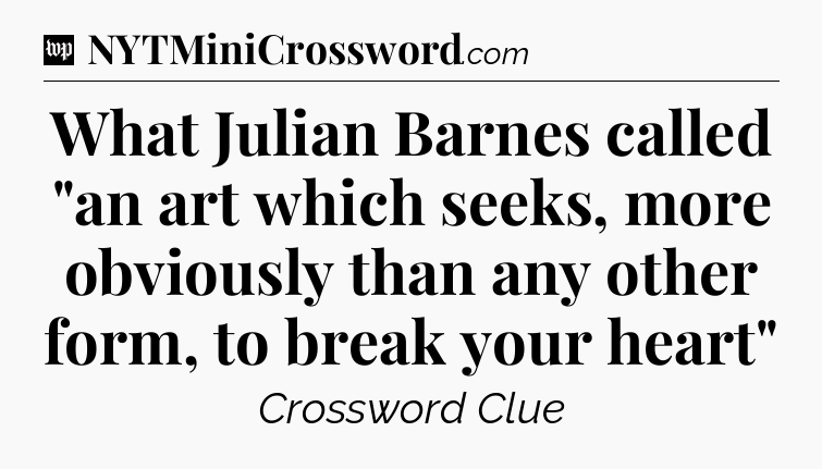 What Julian Barnes called 