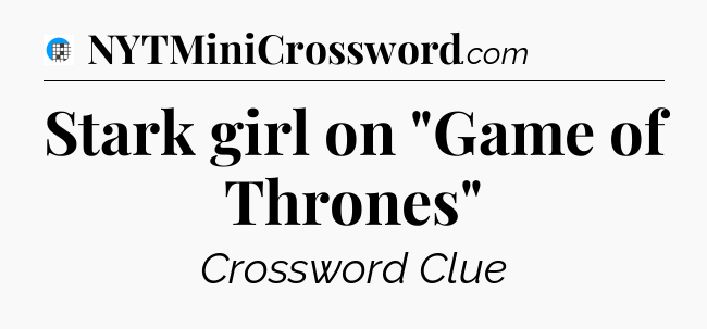 Stark girl on 