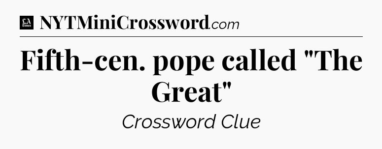 Fifth-cen. pope called 