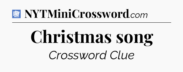 Christmas song Puzzle Page Crossword Clue