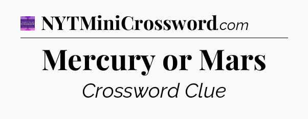 Mercury or Mars - Thomas Joseph Crossword