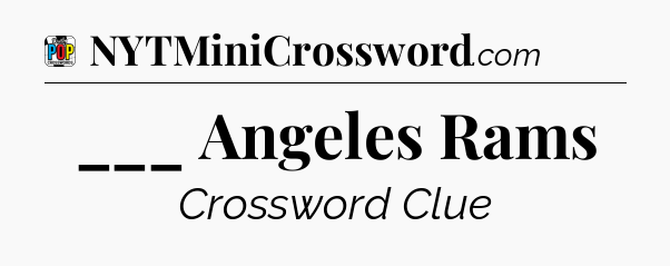 ___ Angeles Rams Crossword Clue