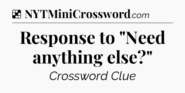 Solution: Response to 