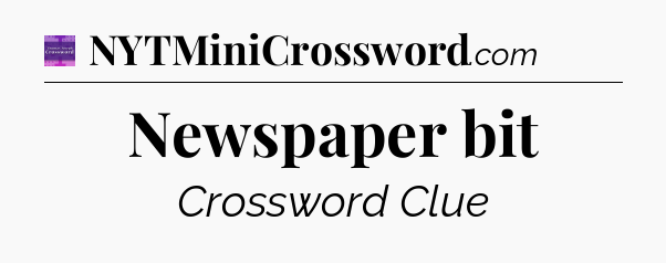 Newspaper bit - Thomas Joseph Crossword