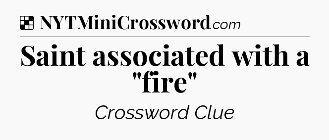 Solution: Saint associated with a 