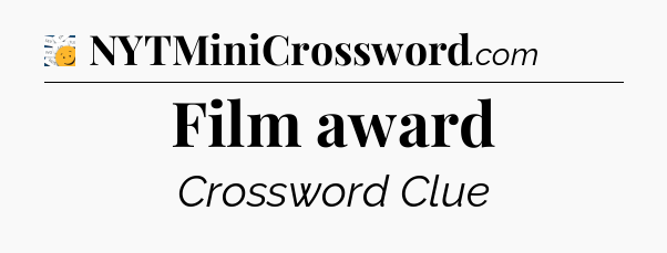 Film award - 7 Little Words