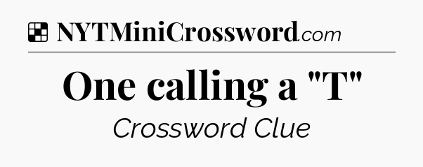 Solution: One calling a 