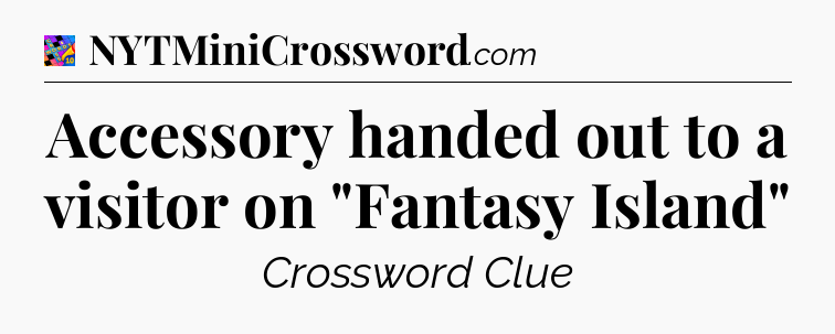 Accessory handed out to a visitor on 