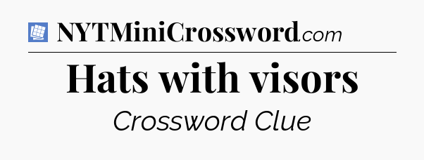 Hats with visors Puzzle Page Crossword Clue