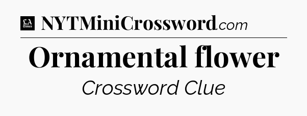 Ornamental flower - LA Times Crossword