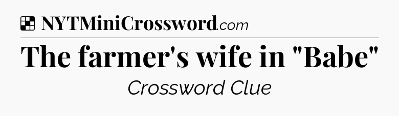 Solution: The farmer's wife in 