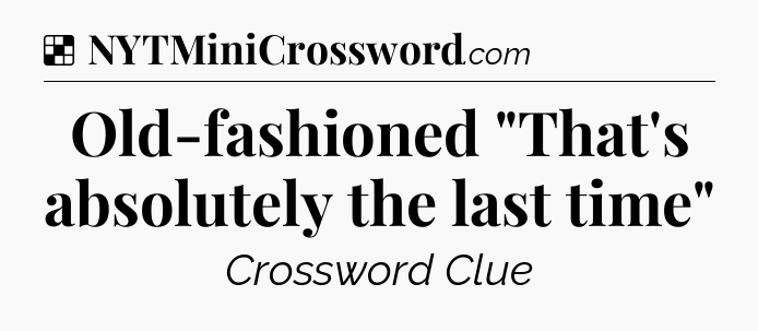 Solution: Old-fashioned 