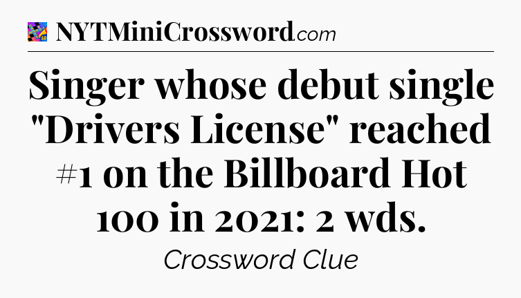 Singer whose debut single 