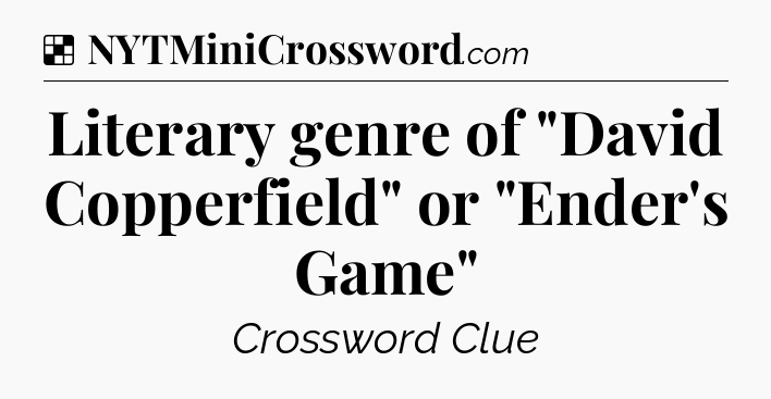 Solution: Literary genre of 