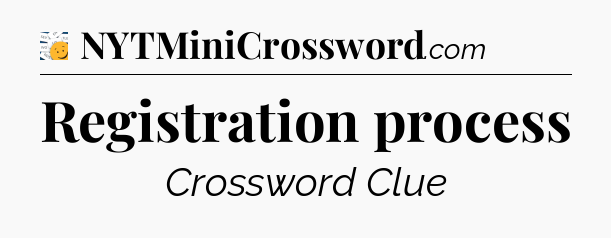 Registration process - 7 Little Words