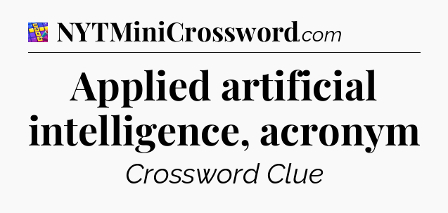Applied artificial intelligence, acronym Codycross
