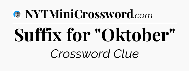 Suffix for 