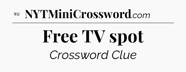 Free TV spot - WSJ Crossword