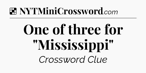 Solution: One of three for 