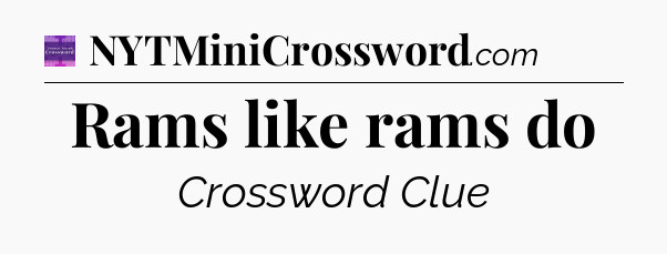 Rams like rams do - Thomas Joseph Crossword
