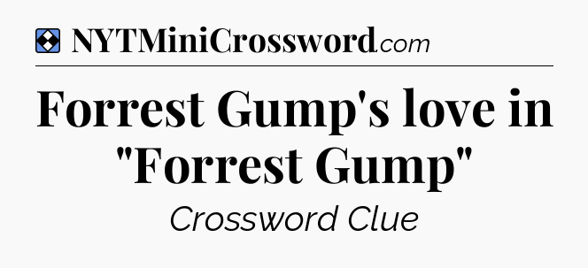 Solution: Forrest Gump's love in 