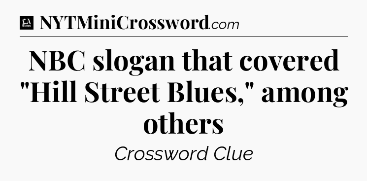 NBC slogan that covered 