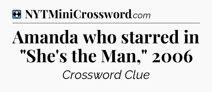 Solution: Amanda who starred in 