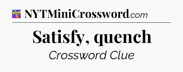 Satisfy, quench Codycross