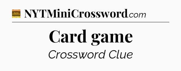 Card game - Eugene Sheffer Crossword