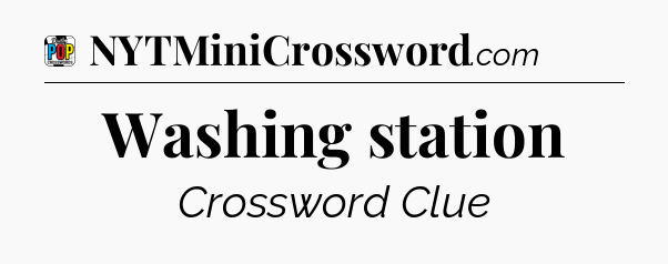 Washing station Crossword Clue