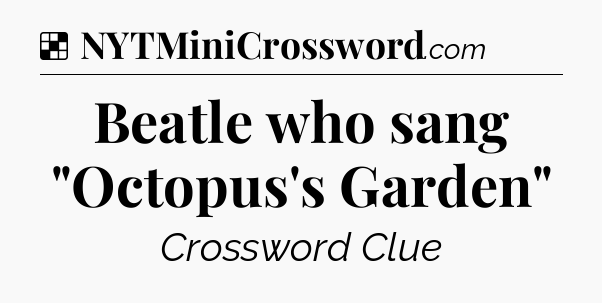 Solution: Beatle who sang 