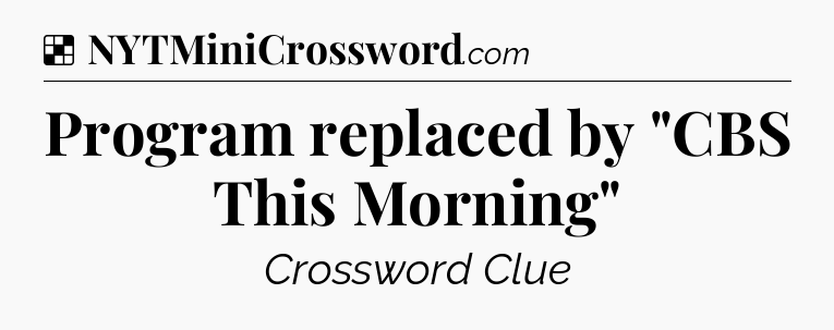 Solution: Program replaced by 