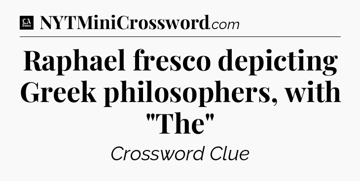 Raphael fresco depicting Greek philosophers, with 