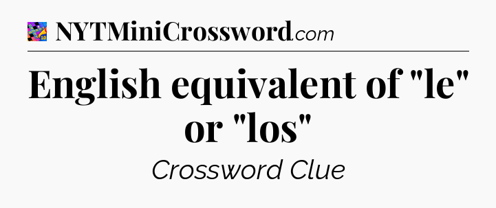 English equivalent of 