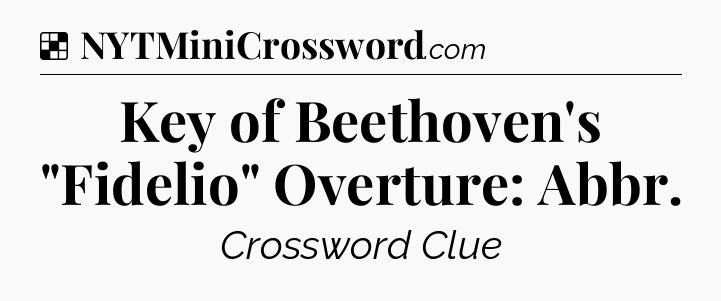 Solution: Key of Beethoven's 