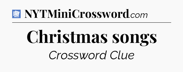 Christmas songs Puzzle Page Crossword Clue