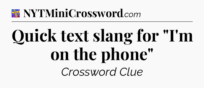 Quick text slang for 