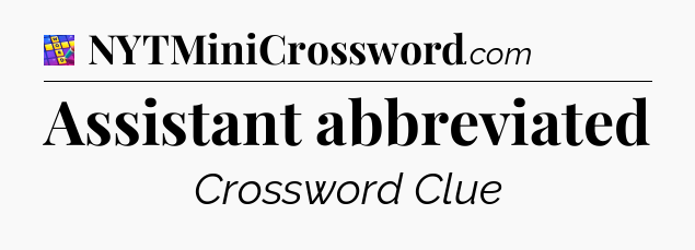 Assistant abbreviated Codycross