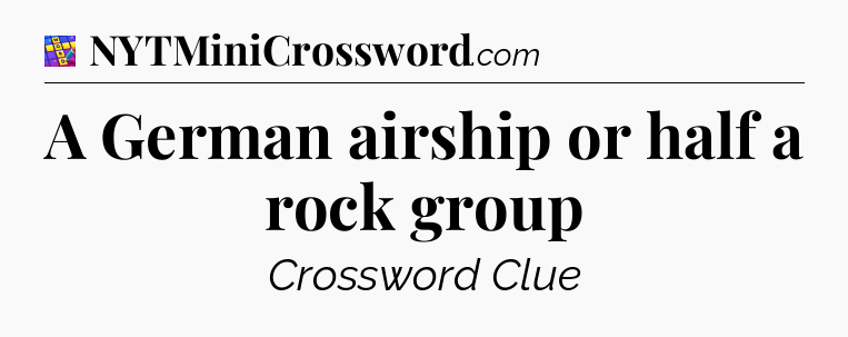 A German airship or half a rock group Codycross