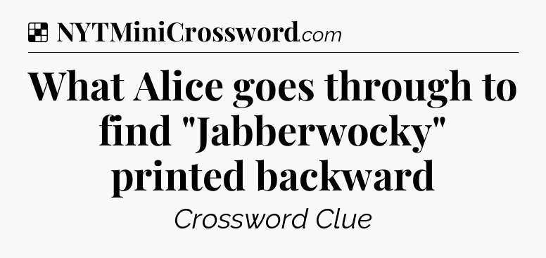 Solution: What Alice goes through to find 
