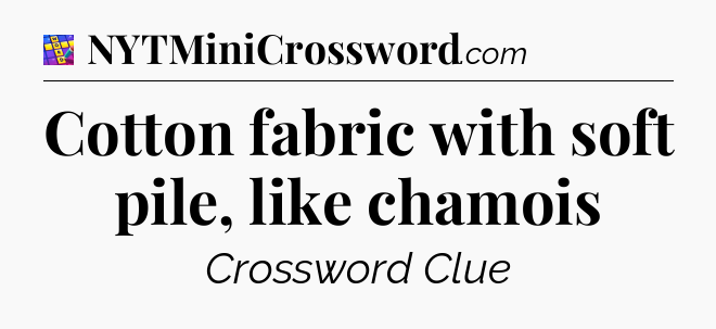 Cotton fabric with soft pile, like chamois Codycross